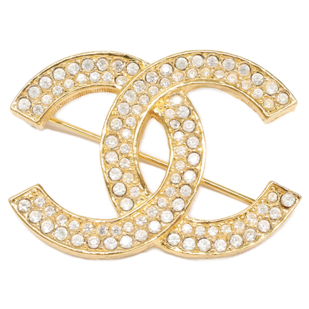 CHANEL Vintage Gold Logo Brooch - Picture 1 of 9